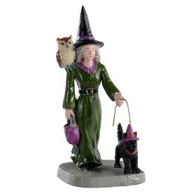 Sorcière avec son chat ludimaxdeco
