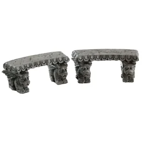 84370 - Gargoyle Stone Benches, Set Of 2